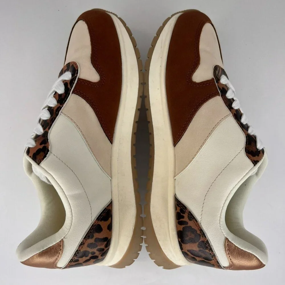 Time And Tru Womens MTT22AC001 Multicolor Leopard Low Top Size 7 Sneakers